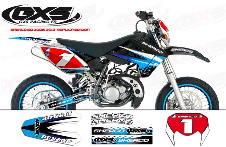Kit déco kit Déco Sherco 50cc 2007-2012 Replica edition
