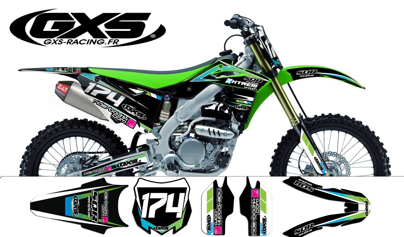 Kit déco Kit déco Kawasaki 250KXF 2013 Replica