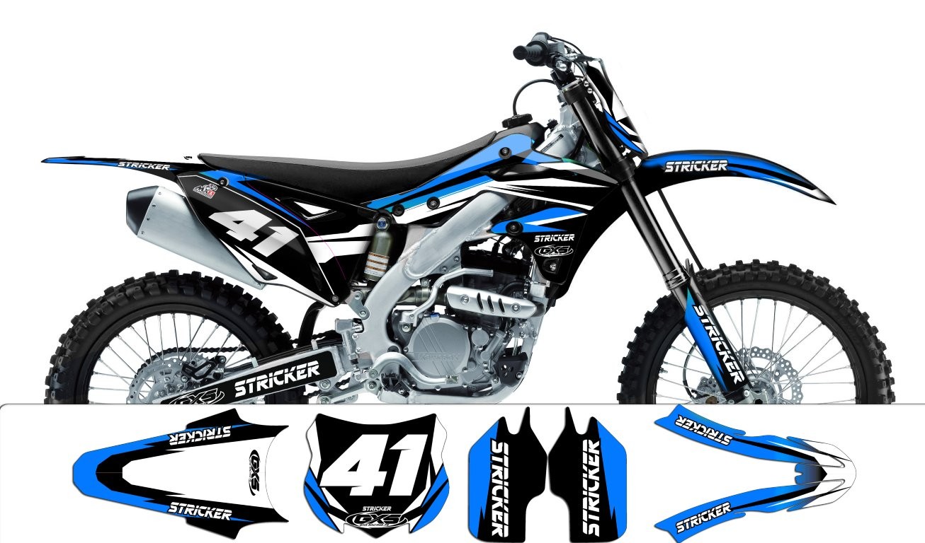 Kit déco Kawasaki 250 KXF 2013 STRICKER