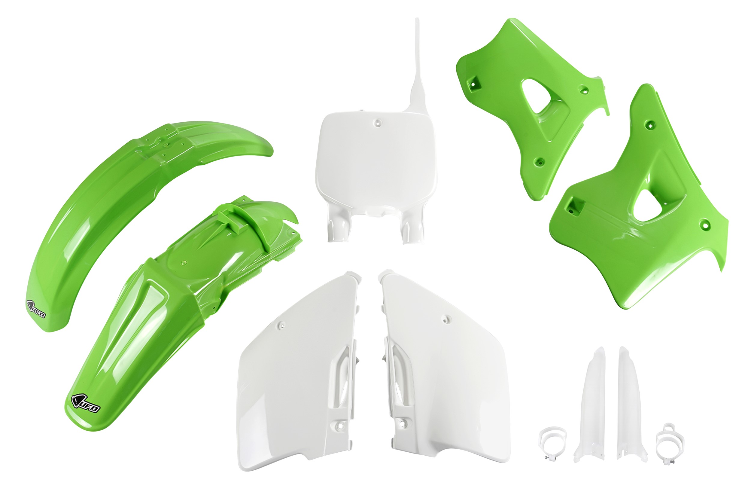 Kit déco Kawasaki KX 125 1996 1998 Kit plastique complet avec protège-fourches