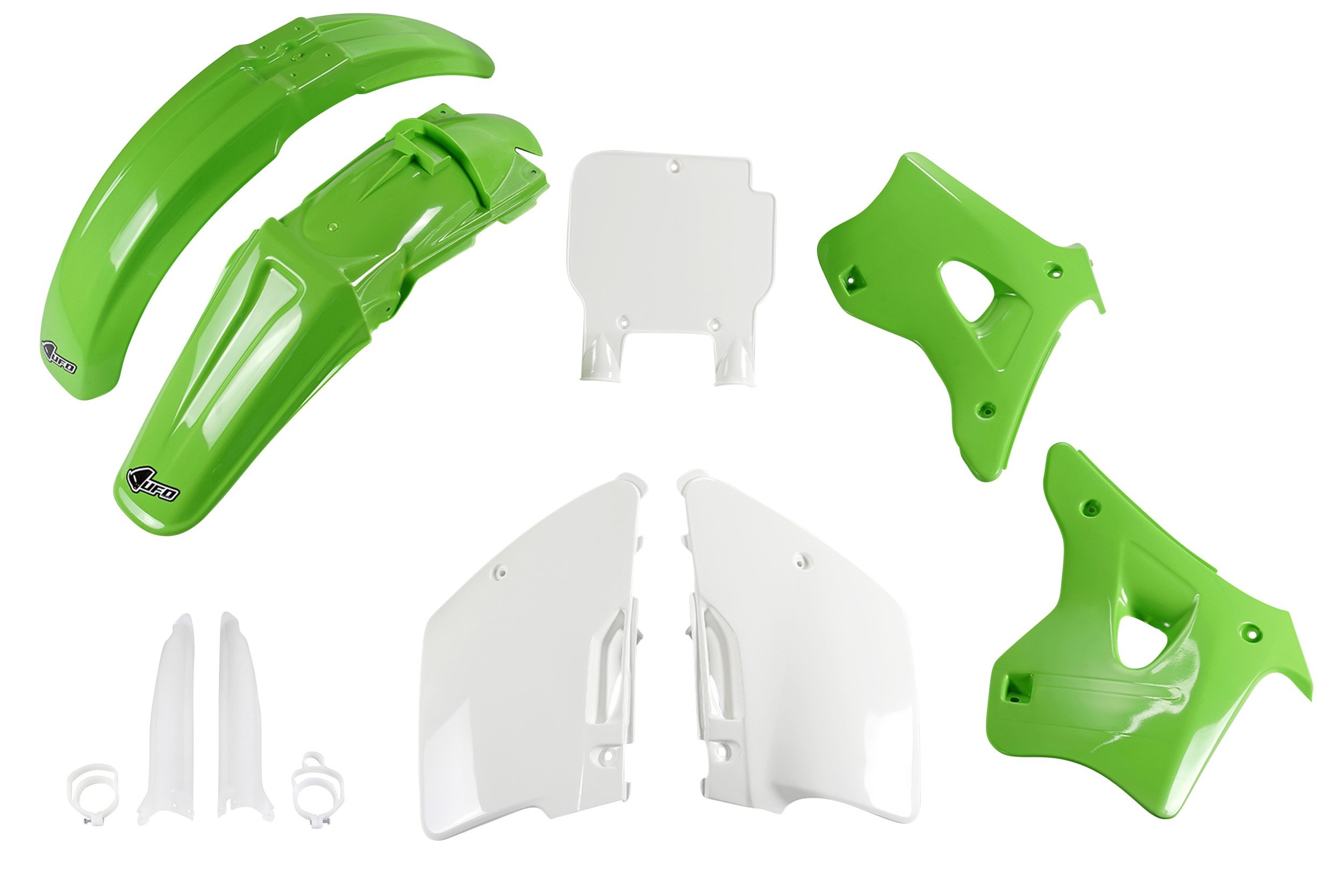 Kit déco Kawasaki KX 125 1994 1995 Kit plastique complet avec protège-fourches