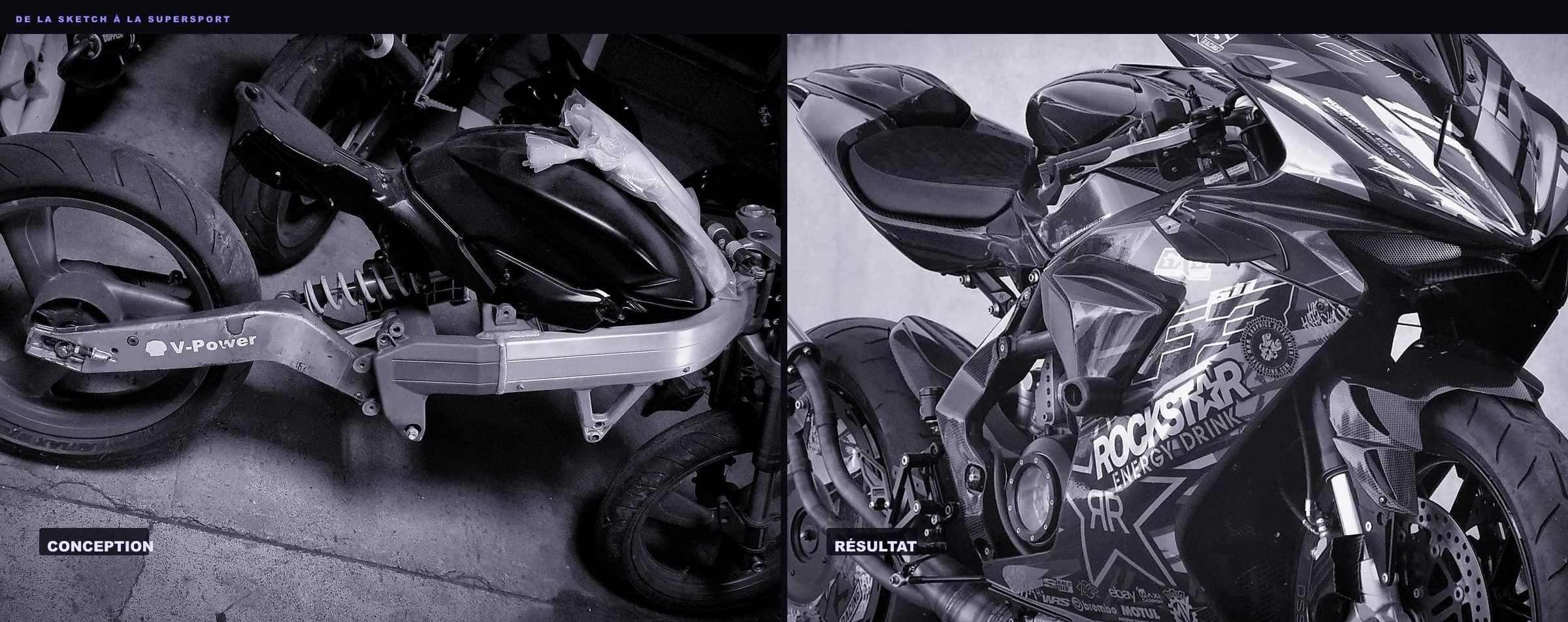 Cagiva Mito rolling chassis et MV Agusta GXS Racing — conception vs résultat