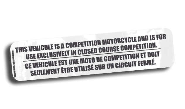 Kit déco Sticker Warning moto competition