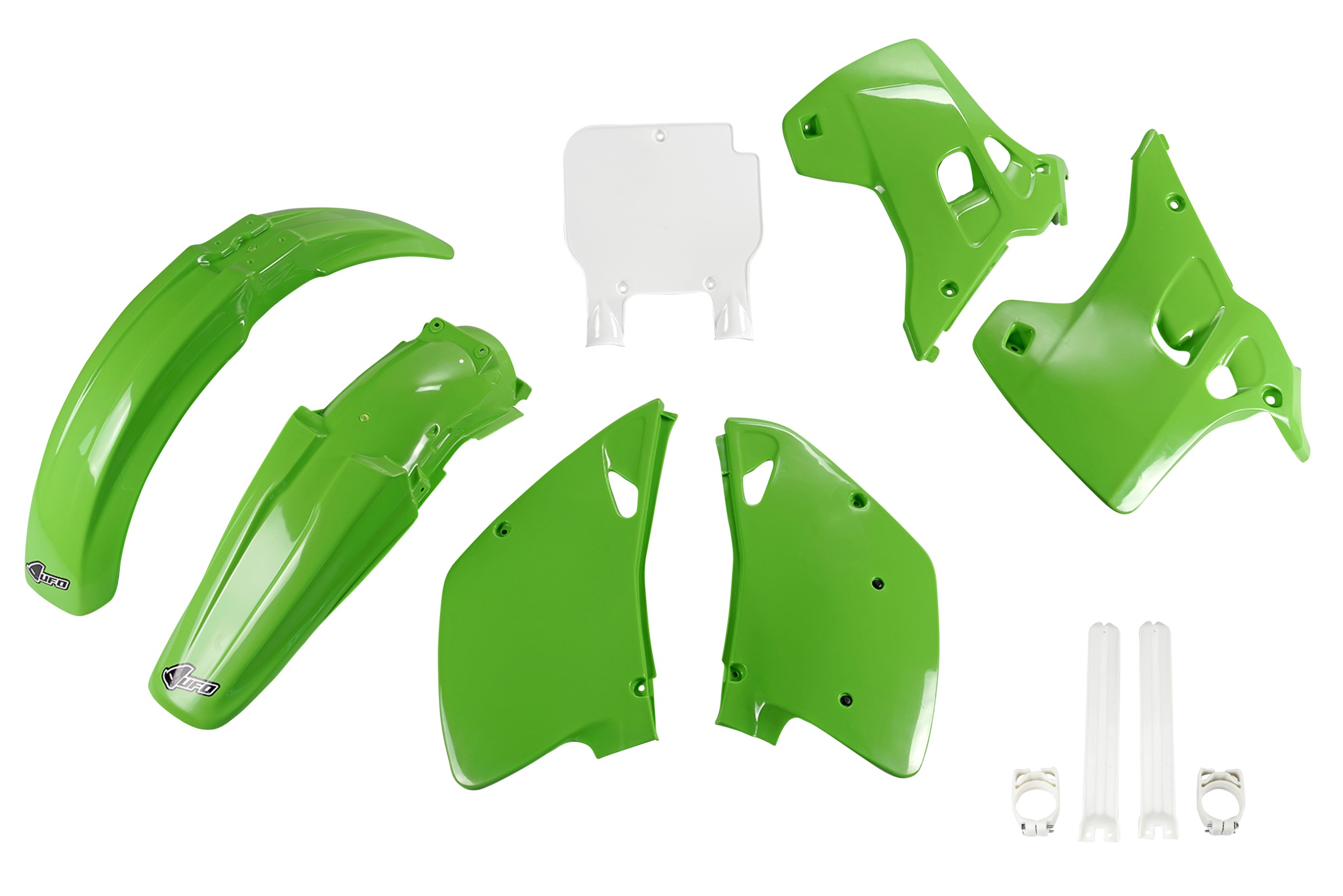 Kit déco Kawasaki KX 125 1993 1993 Kit plastique complet avec protège-fourches