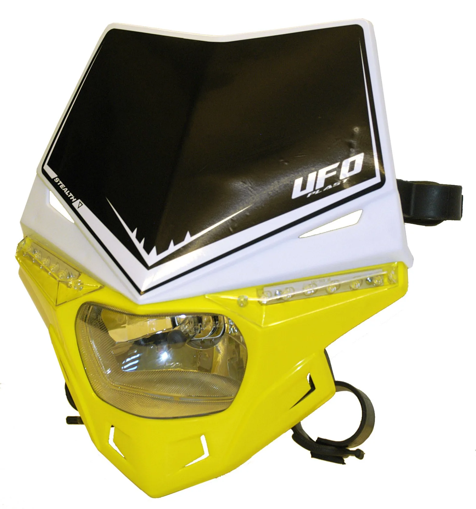 Kit déco Phare Stealth LED bicolore 12V 35/W (homologué) PF01715 — blanc/jaune