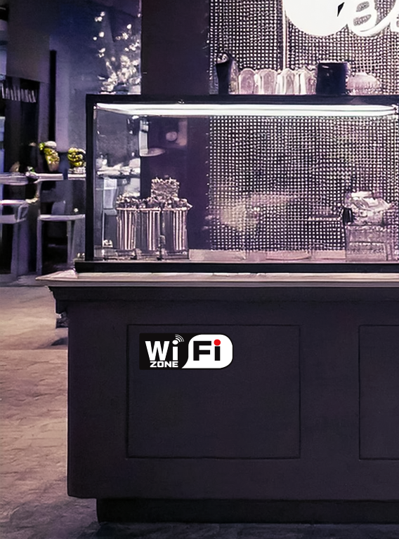 Kit déco autocollant zone wifi