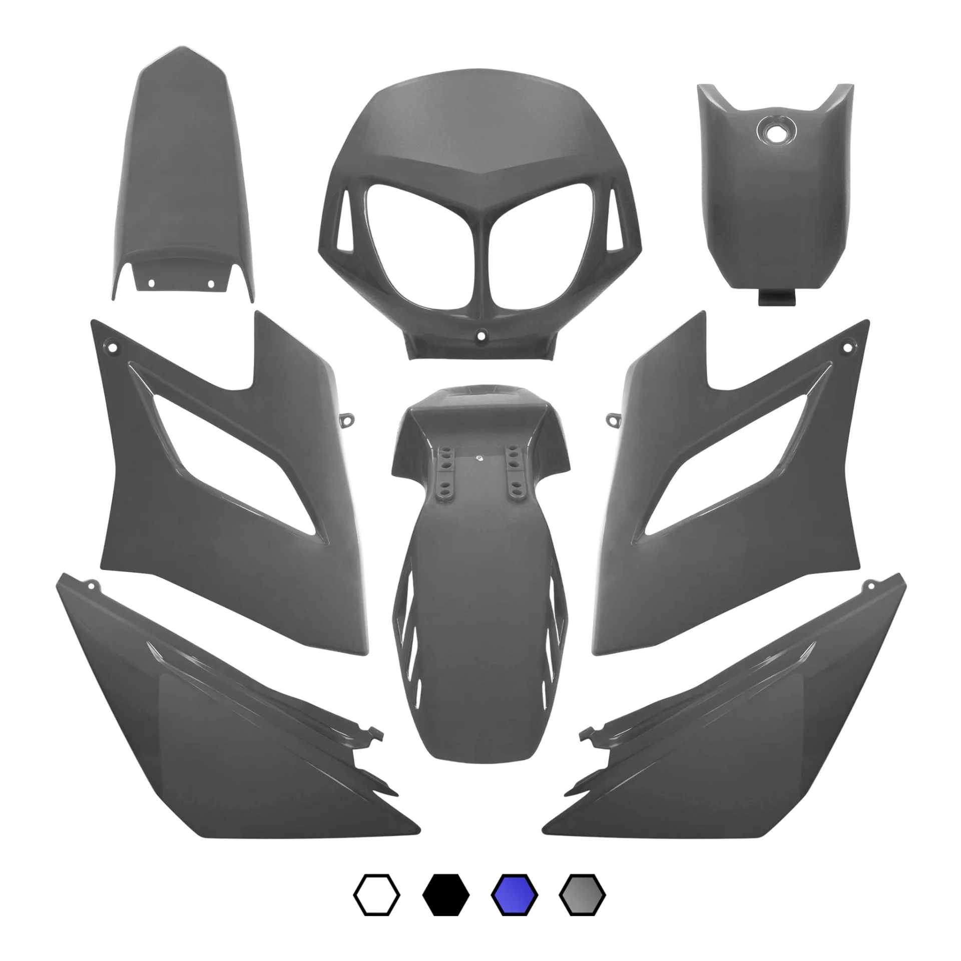 Kit déco kit carenages derbi senda drd racing limited 04 10 — Gris