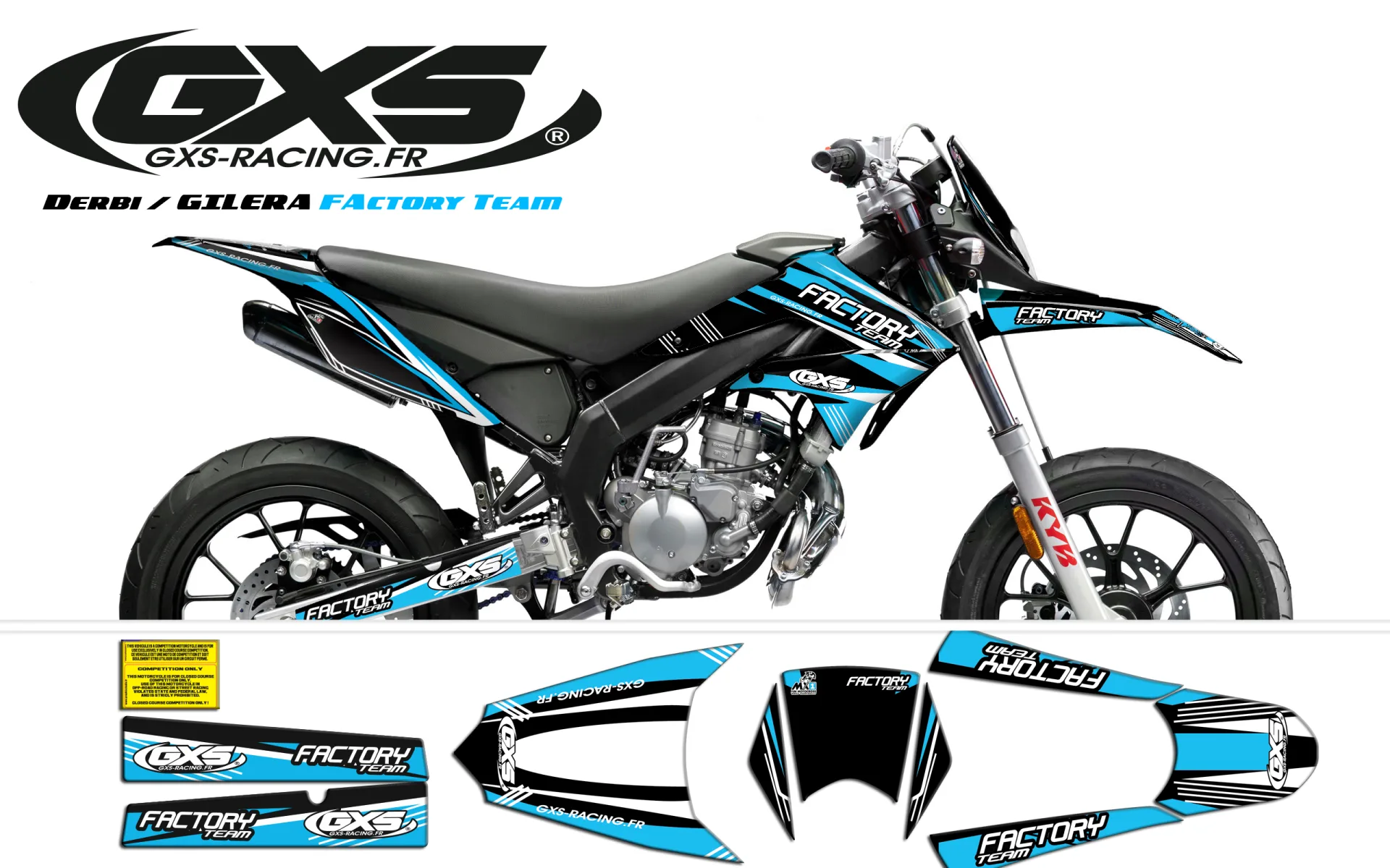 Kit déco Derbi Drd X Treme 11 17 Gilera Factory Team