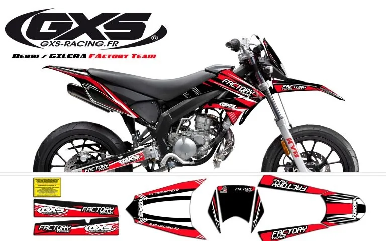 Kit déco Derbi Drd X Treme 11 17 Gilera Factory Team