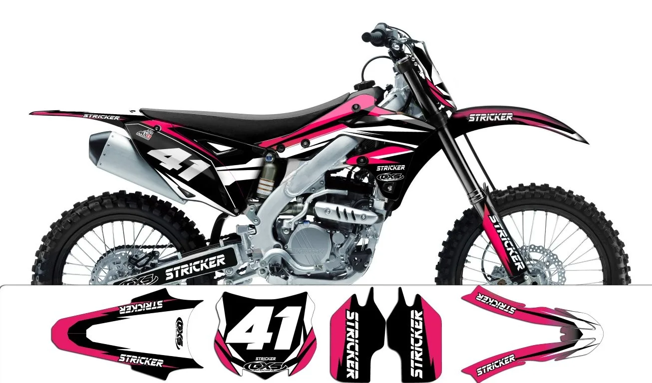Kit déco Kawasaki 250 KXF 2013 Stricker — vue 3