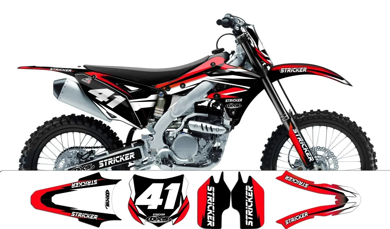 Kit déco Kawasaki 250 KXF 2013 Stricker — vue 5