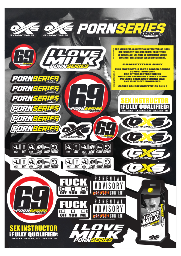 planche a3 stickers pornseries