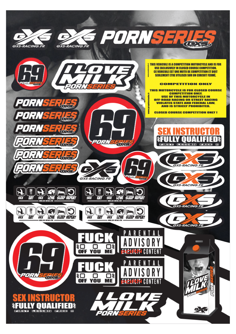 planche a3 stickers pornseries