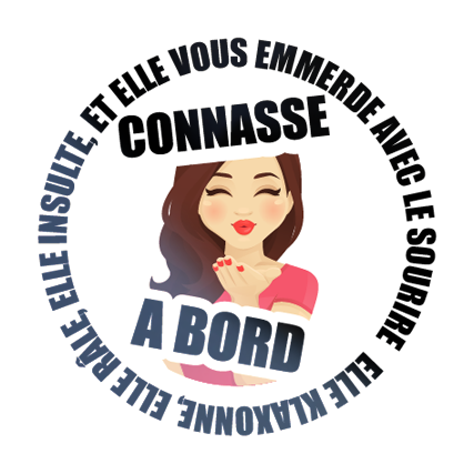 Kit déco sticker connasse a bord