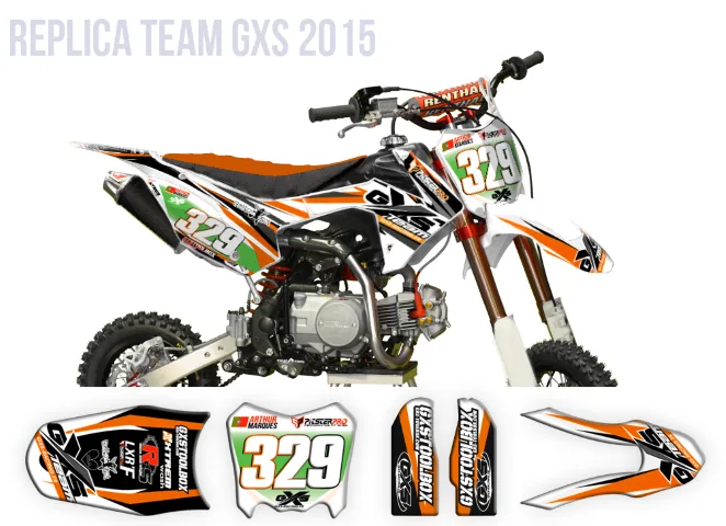 Kit déco Kit Déco Pitsterpro LXR F Replica GXS Orange