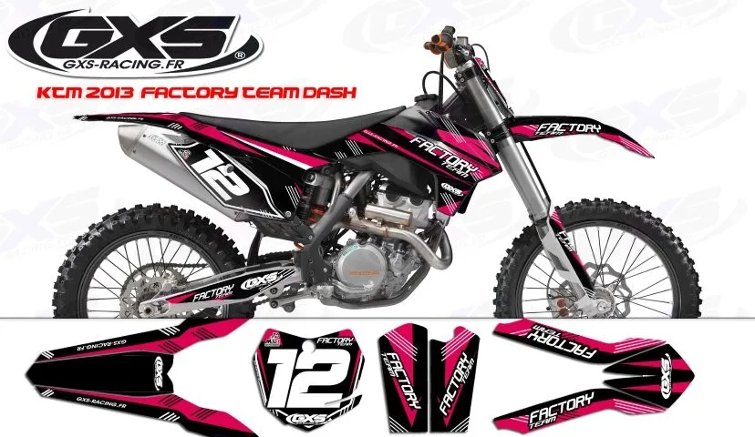 Kit déco KTM SX/SX-F 2013-2014 Factory Team Dash