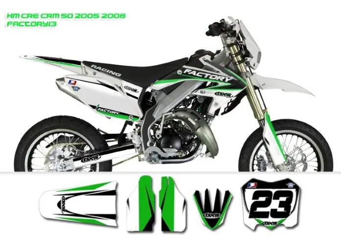 Kit déco Kit Déco HM 50cc CRE-CRM Dérapage 2007-2019 FACTORY TEAM