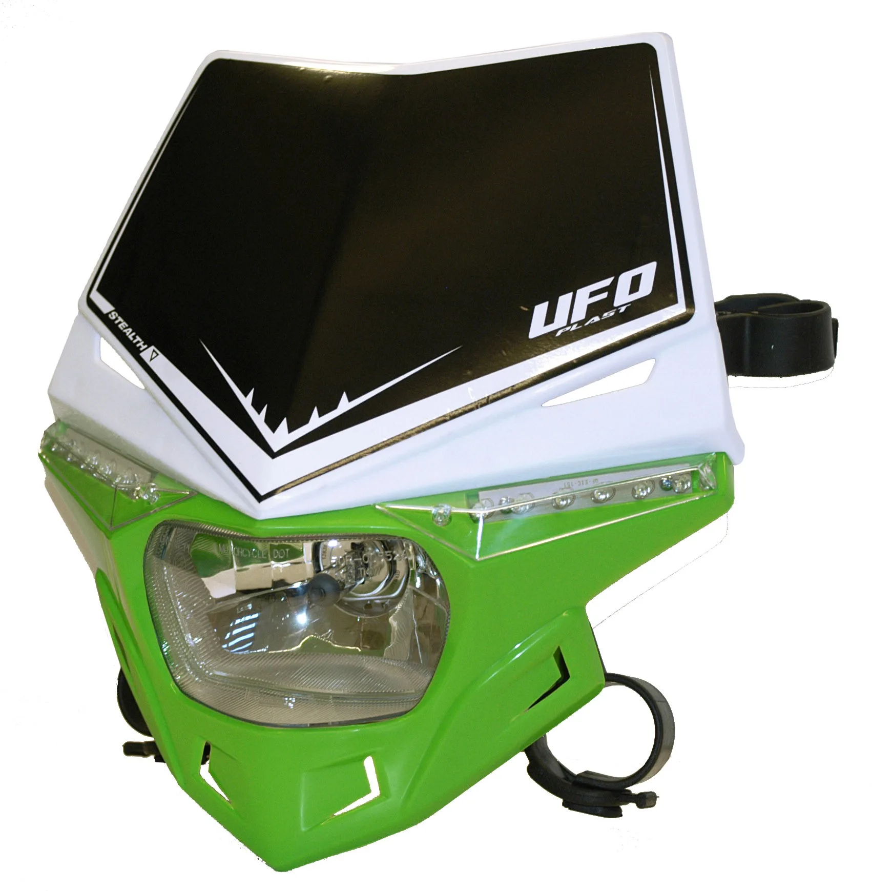 Kit déco Phare Stealth LED bicolore 12V 35/W (homologué) PF01715 — blanc/vert