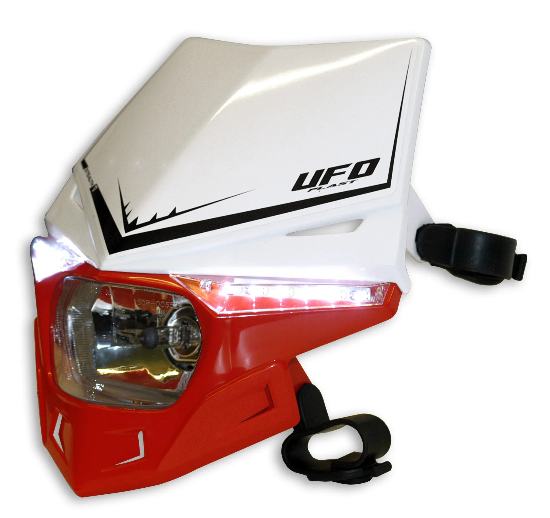 Kit déco Phare Stealth LED bicolore 12V 35/W (homologué) PF01715 — blanc/rouge