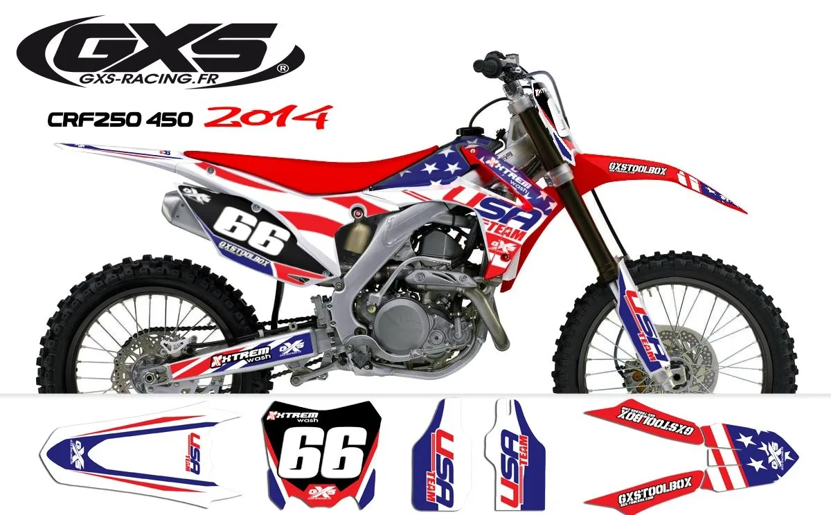 Kit déco Kit déco Honda 250-450 CRF 2014 USA