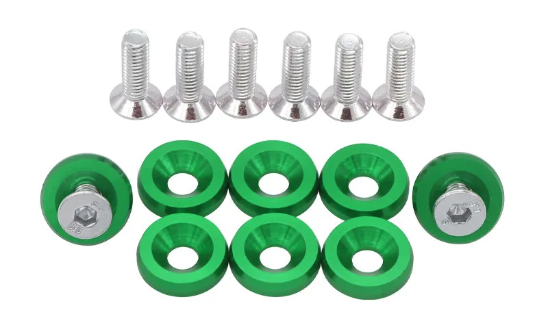 Kit déco Rondelles aluminium anodisées X8 — vert