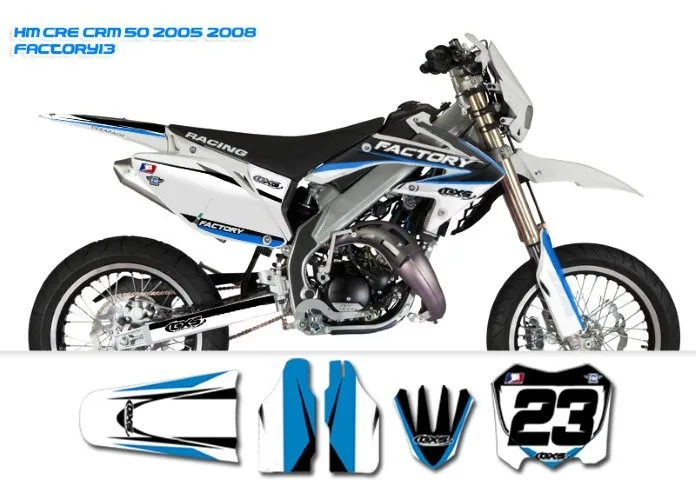 Kit déco Kit Déco HM 50cc CRE-CRM Dérapage 2007-2019 FACTORY TEAM
