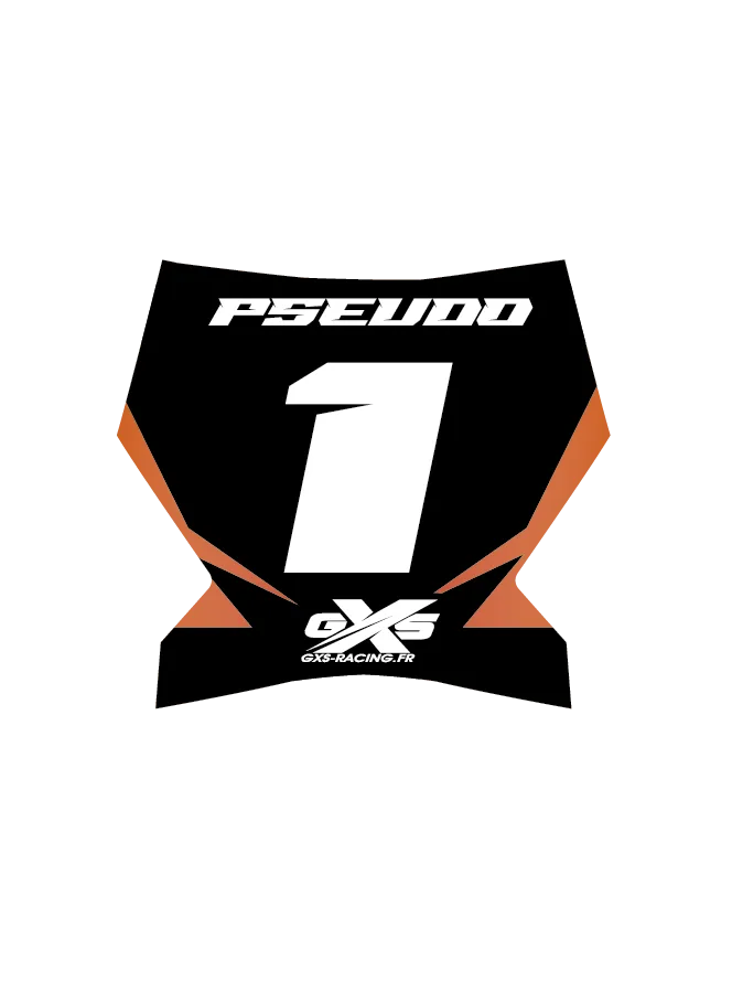 Kit déco Porte Clés plaque avant GXS RACING