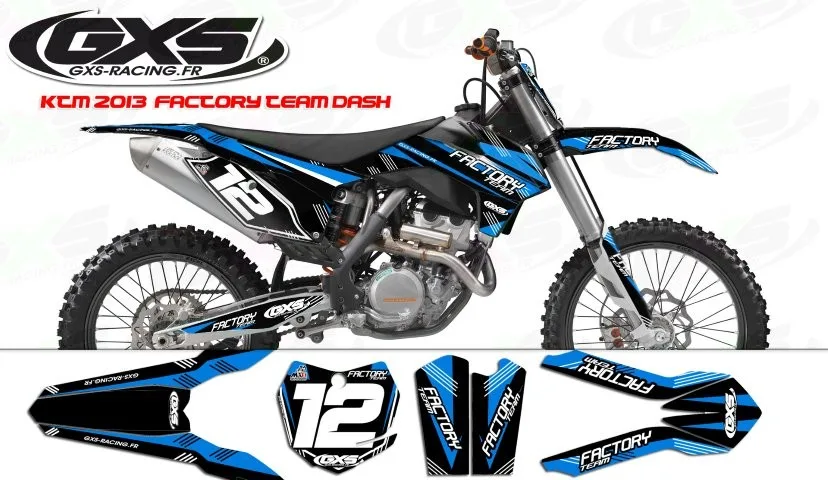 Kit déco KTM SX/SX-F 2013-2014 Factory Team Dash