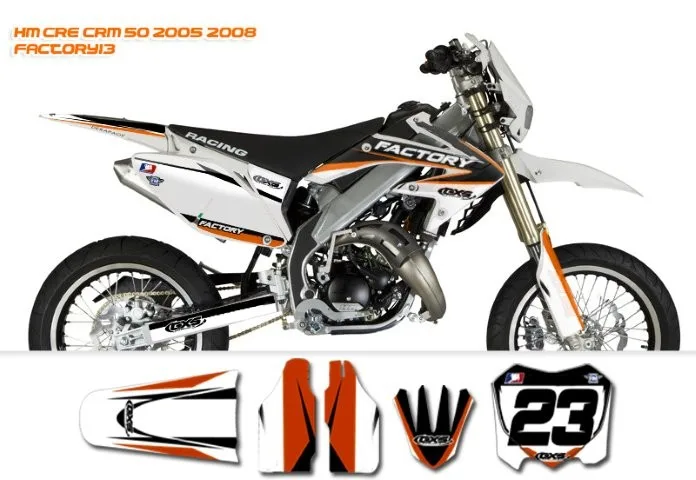 Kit déco Kit Déco HM 50cc CRE-CRM Dérapage 2007-2019 FACTORY TEAM