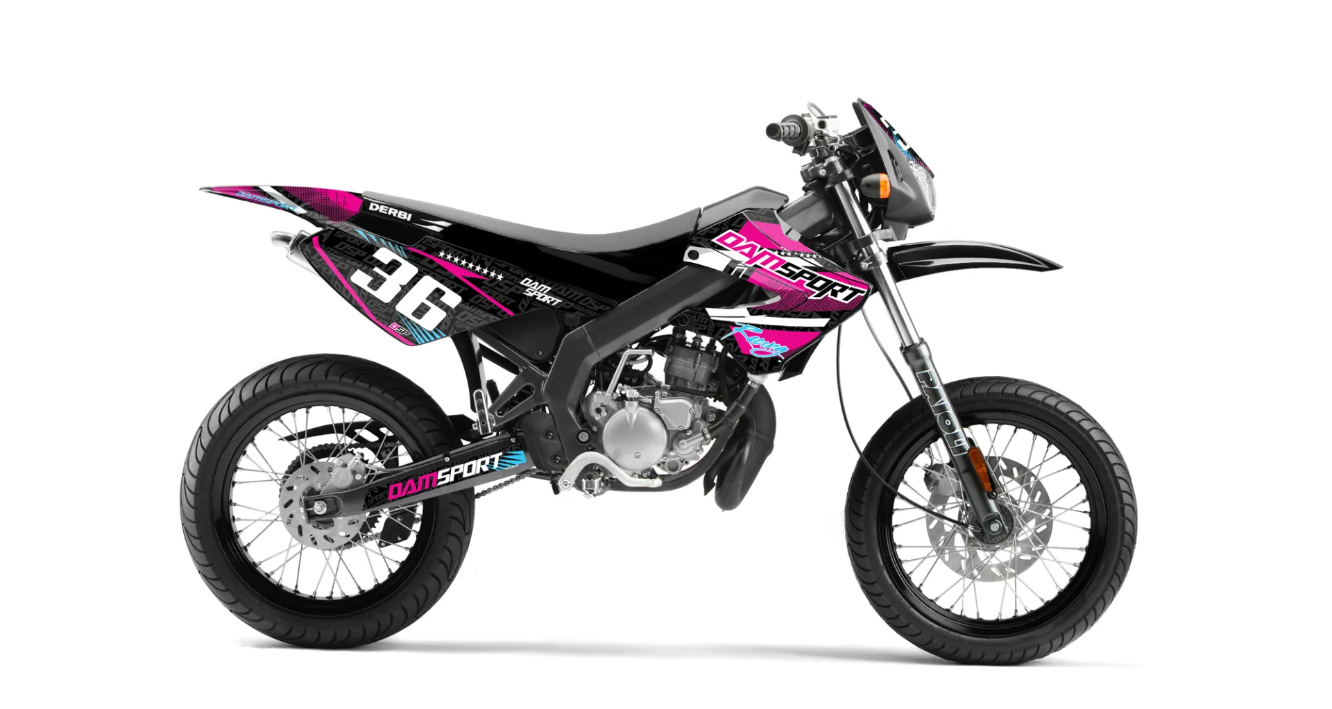 Kit déco Dam-Sport Racing DERBI X-trem 2003-2004