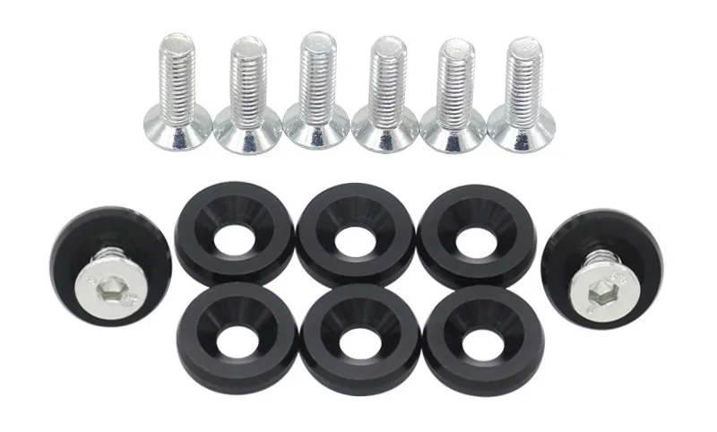 Kit déco Rondelles aluminium anodisées X8 — noir
