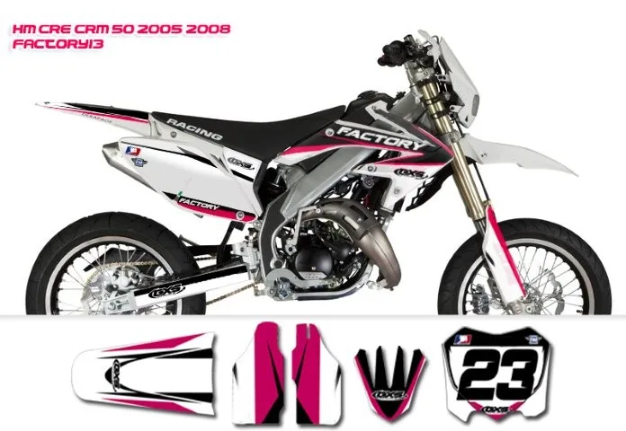 Kit déco Kit Déco HM 50cc CRE-CRM Dérapage 2007-2019 FACTORY TEAM