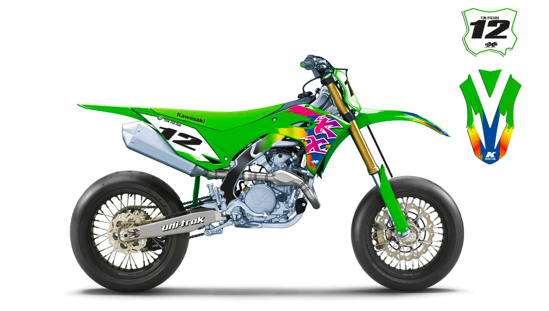 Kit déco Kit Déco Kawasaki 450 KXF 2024-2026 DESIGN 1990