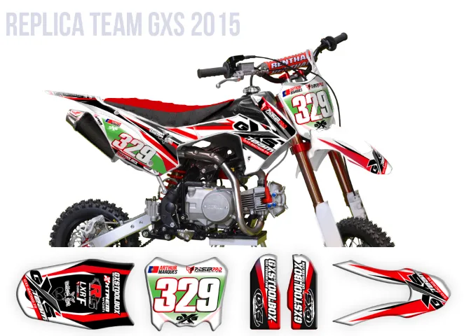 Kit déco Kit Déco Pitsterpro LXR F Replica GXS Rouge